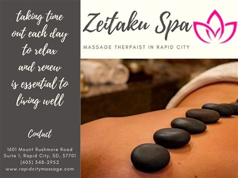 Massage rapid city - The Body Spa & Cryotherapy offers customized massage therapy for relaxation, sports recovery, pain management and more. Book online or call to schedule an appointment …